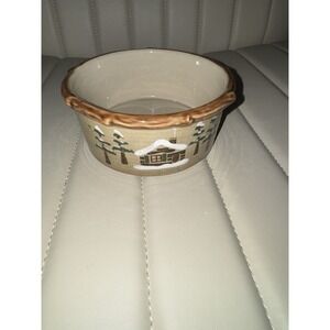 Sonoma Lodge Serving Bowl- Cabin and Trees - 5 1/2" Dia - EUC